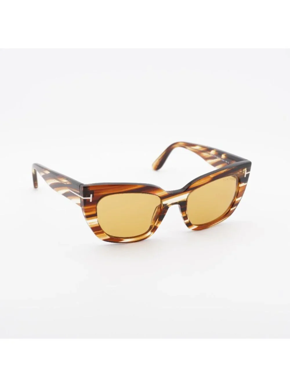 Tom Ford Athena FT1190 53E Sunglasses Havana Cat Eye Frame, Brown Lenses